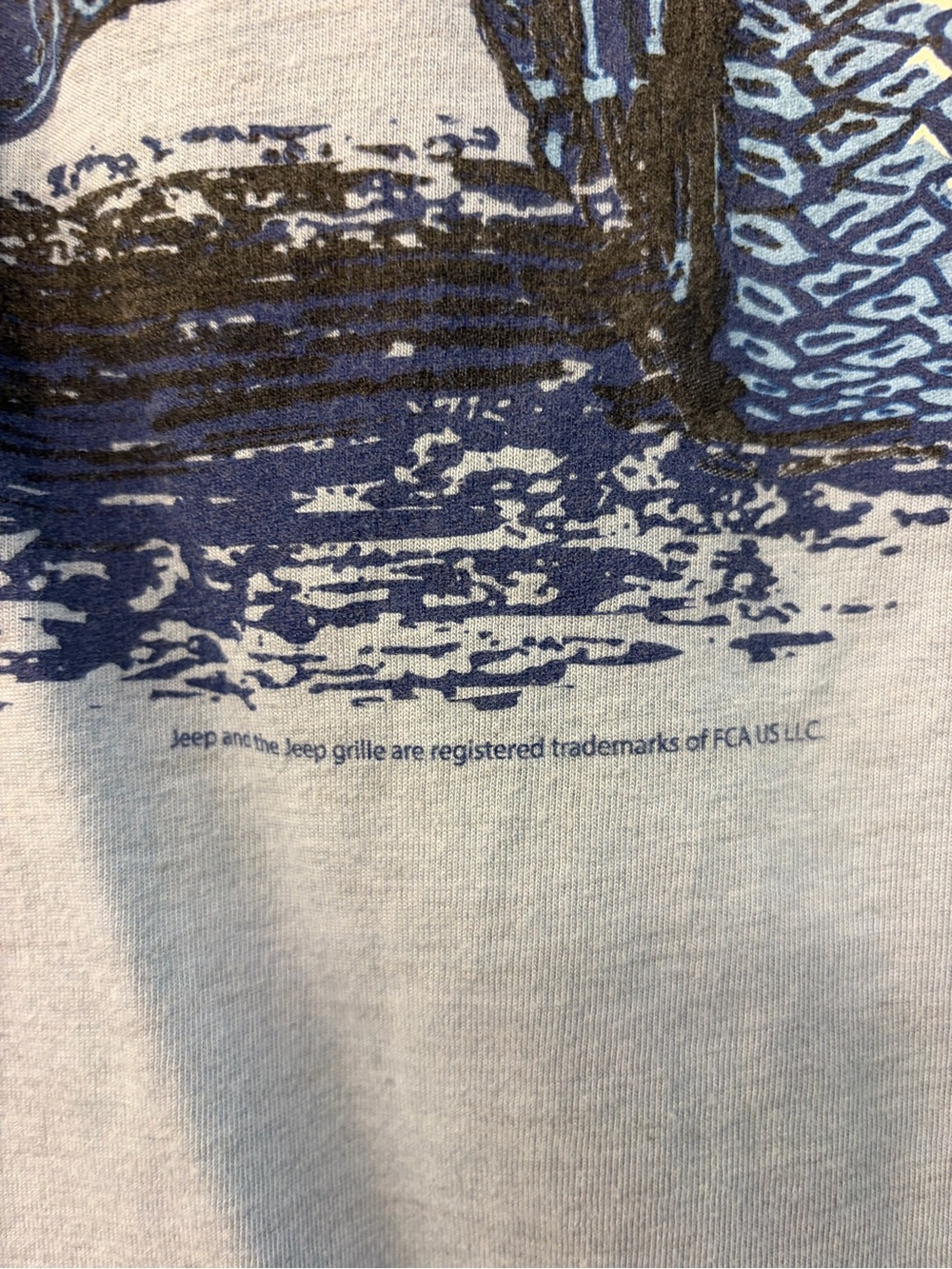 Jeep Graphic Longsleeve Tee with Red Jeep and Black Dog - Light Blue - Picture 6 of 6